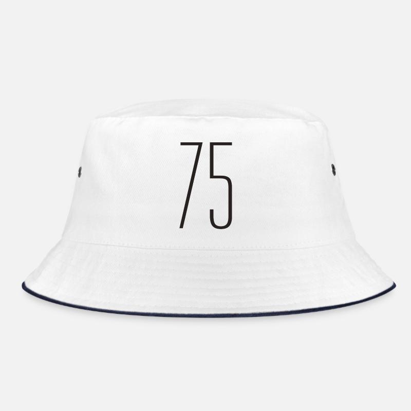 75 - Bucket Hat - white/navy