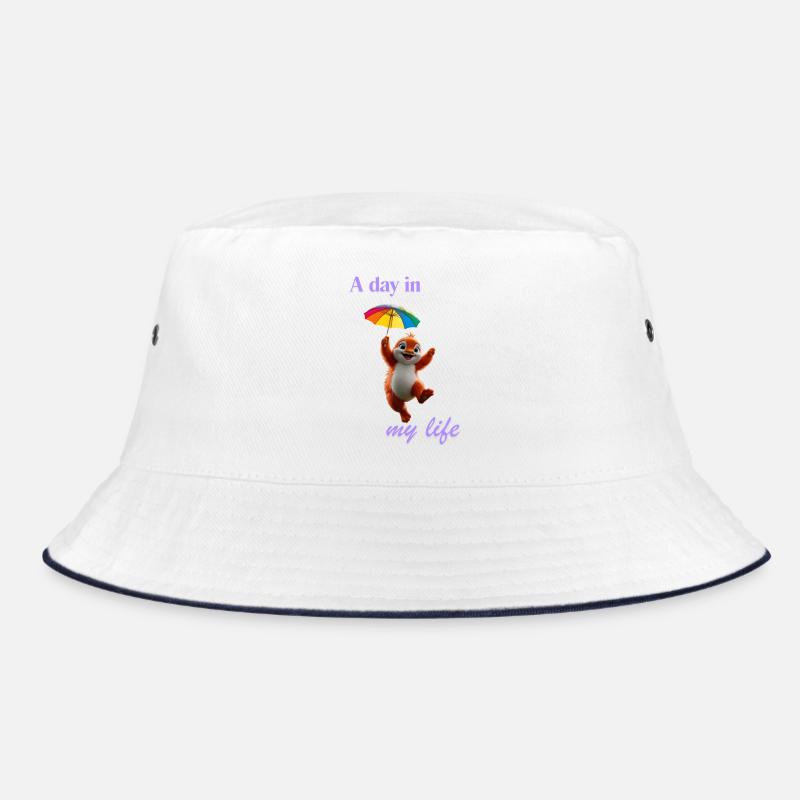 Glücklicher Tierchen Hamster mit Regenschirm Bucket Hat