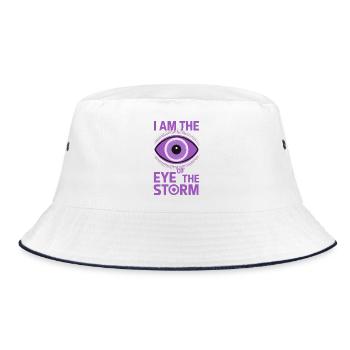 Eye of the Storm Mystical Design - Bucket Hat - white/navy - Front