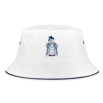 feiner Schneemann - Bucket Hat - Weiß/Navy - Vorne