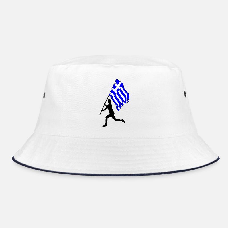 Drapeau Grèce Homme Courir Bob