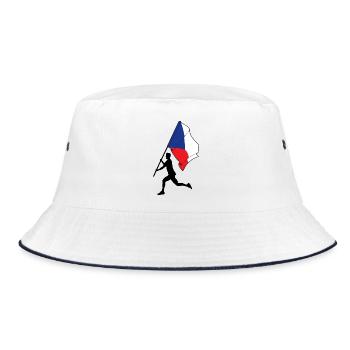 Drapeau République tchèque homme courant - Bob - blanc/marine - Devant