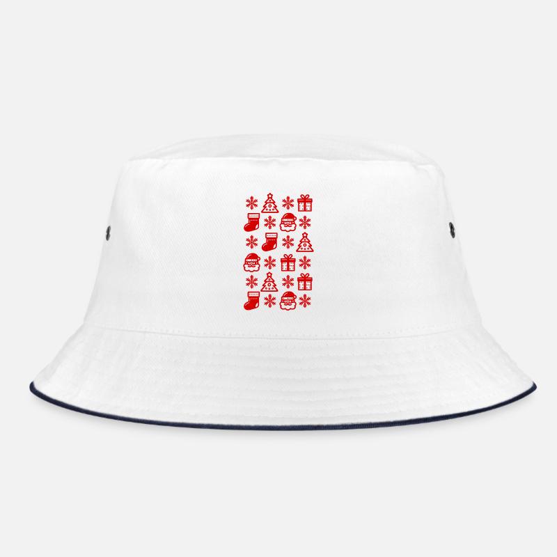 Weihnachtliche Symbole Muster Bucket Hat
