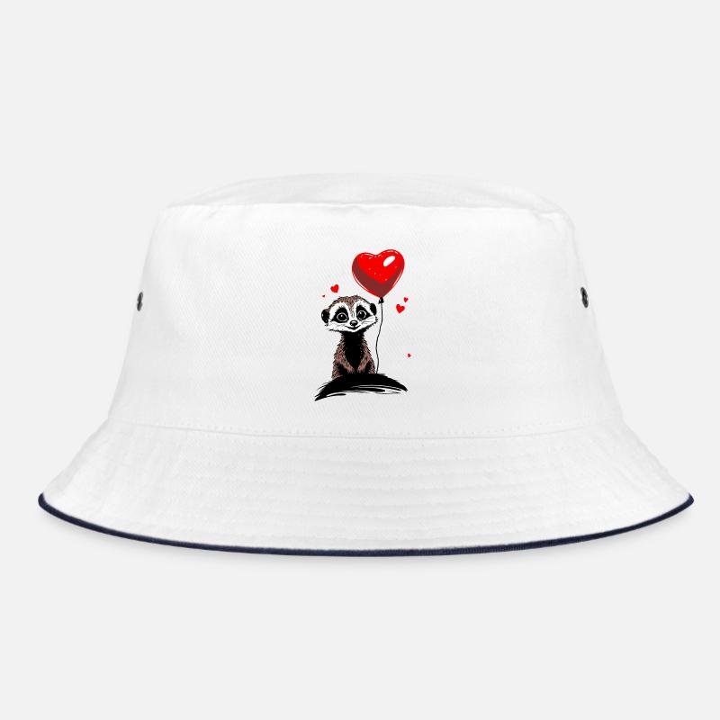 Erdmännchen Herz Luftballon - Heartful Creatures Bucket Hat