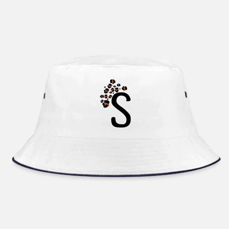 Letter s leopard motifs Bucket Hat