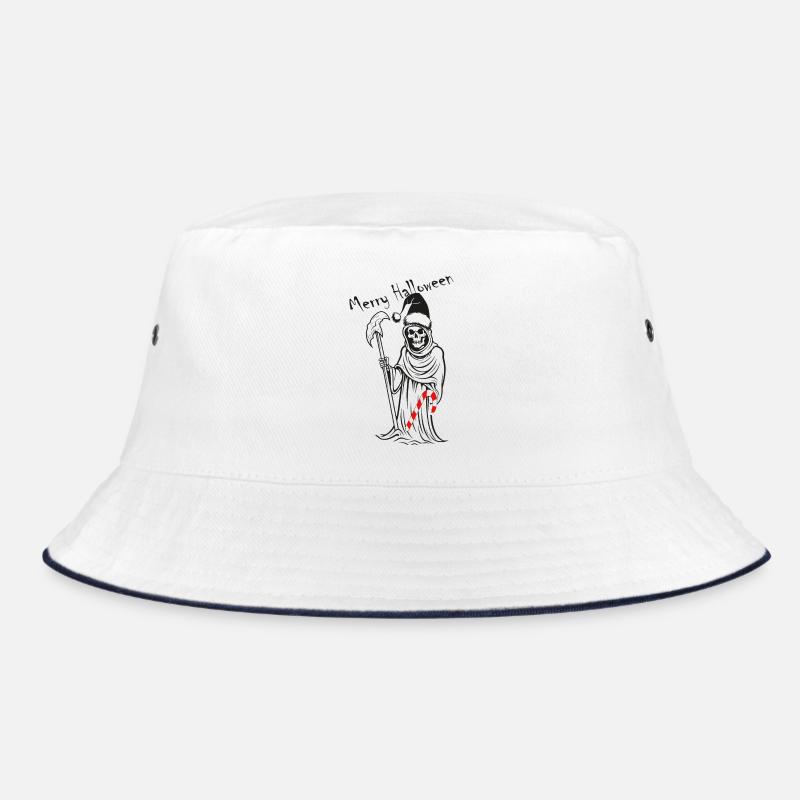 Grim Reaper with Candy Cane Halloween Bucket Hat