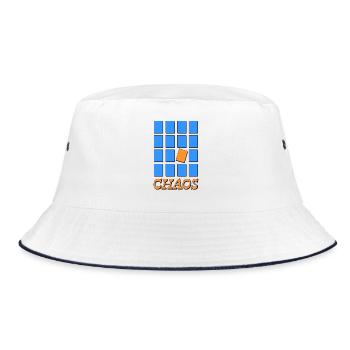 CHAOS – Geometric Disorder - Bucket Hat - white/navy - Front