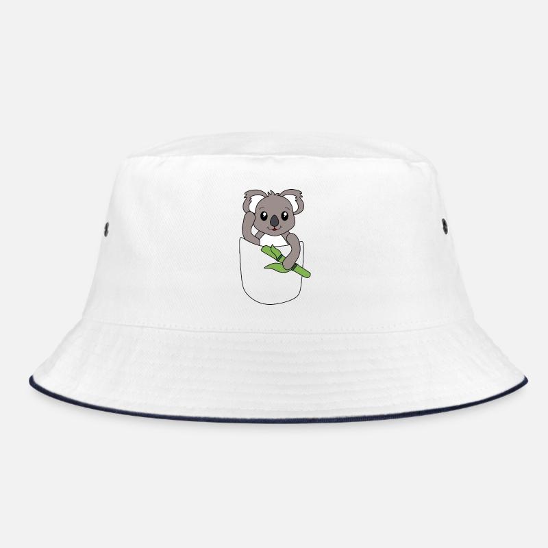 Koala dans la poche de poitrine - design animal mignon - Bob - blanc/marine