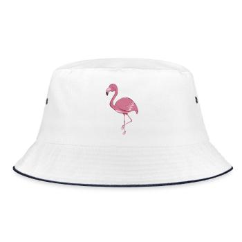 Flamingo - Bucket Hat - white/navy - Front