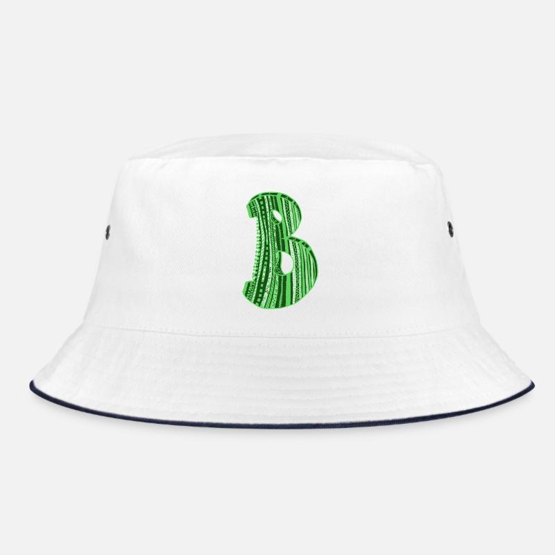 Letter B with character in green Bucket Hat