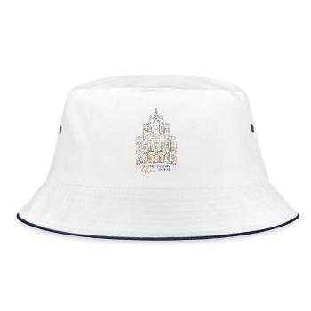 Wien, Kunstmuseum KHM, Handzeichnung Österreich - Bucket Hat - Weiß/Navy - Vorne