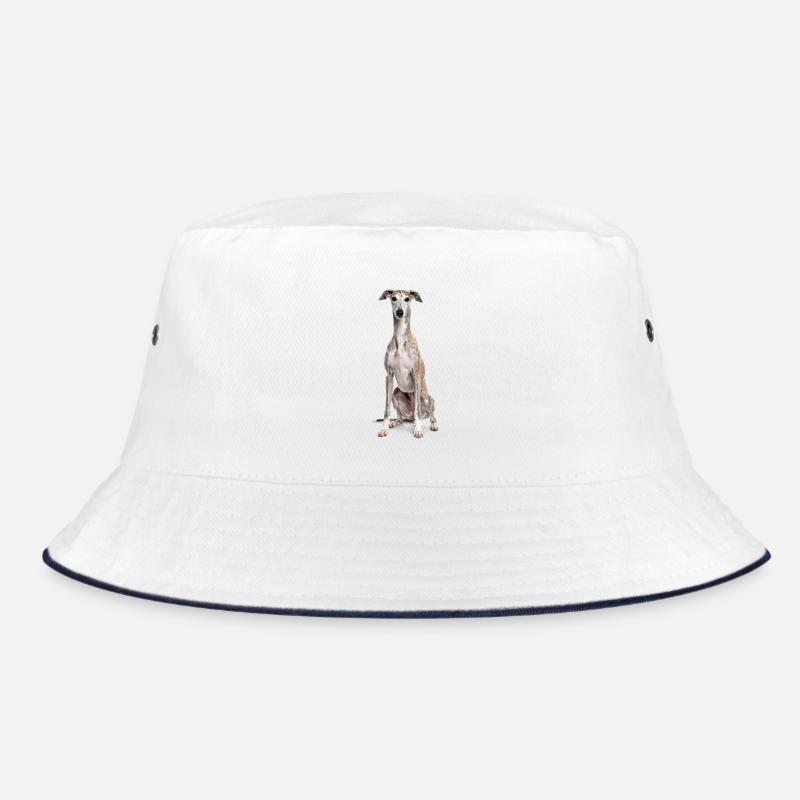 Greyhound – pure elegance, speed and grace! - Bucket Hat - white/navy
