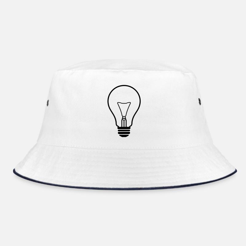 Illuminating Creative Lightbulb Design - Bucket Hat - white/navy