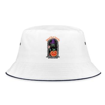 Süß, aber gruselig - Bucket Hat - Weiß/Navy - Vorne