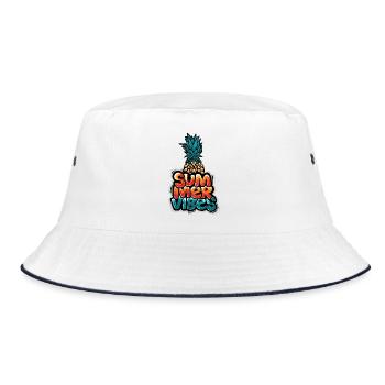 Summer Vibes Pineapple Design - Bob - blanc/marine - Devant