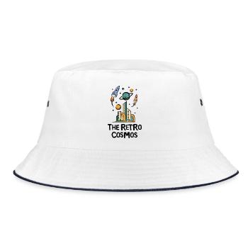 Future City with missiles - Bucket Hat - white/navy - Front