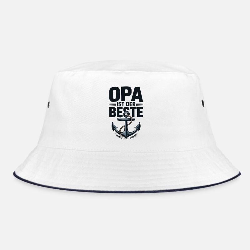 Opa ist der Beste Anker – maritimes Design Bucket Hat