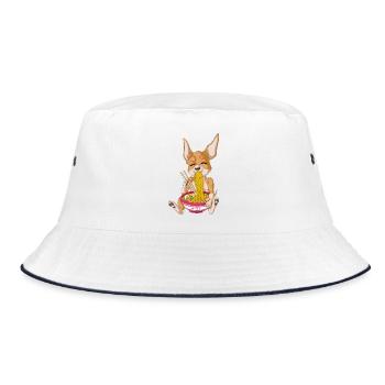 Chihuahua Ramen - Bucket Hat - white/navy - Front