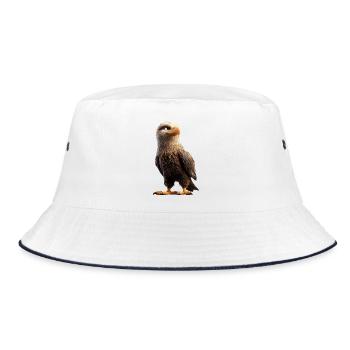 Eagle Bald Eagle Golden Eagle White-tailed Eagle - Bucket Hat - white/navy - Front