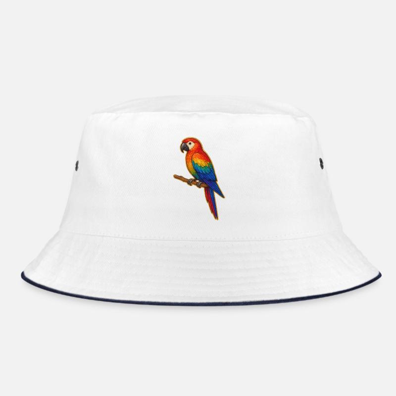 Bunter Papagei Patchwork Bucket Hat