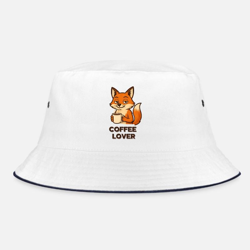 Kaffeeliebender Fuchs Bucket Hat