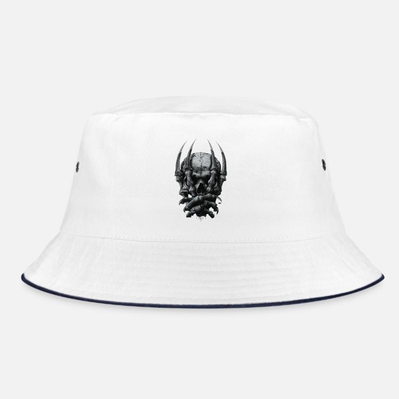 Dark Gothic Skull Bucket Hat