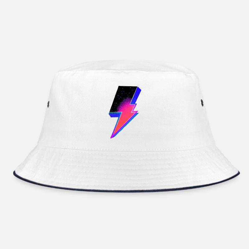 Neon Lightning Bolt Gradient Bucket Hat