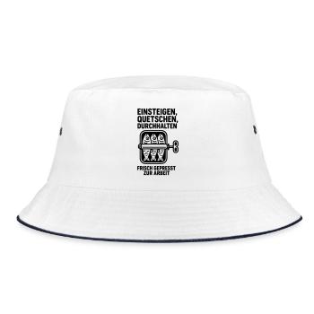 Freshly squeezed to work Public transport delights - Bucket Hat - white/navy - Front