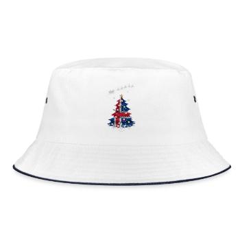 Sapin de Noël avec drapeau islandais - Bob - blanc/marine - Devant