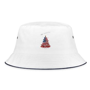 Sapin de Noël avec drapeau des États-Unis - Bob - blanc/marine - Devant