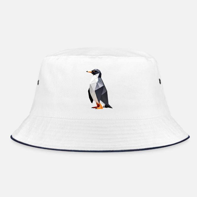 Polygon Penguin: Geometric Elegance Bucket Hat