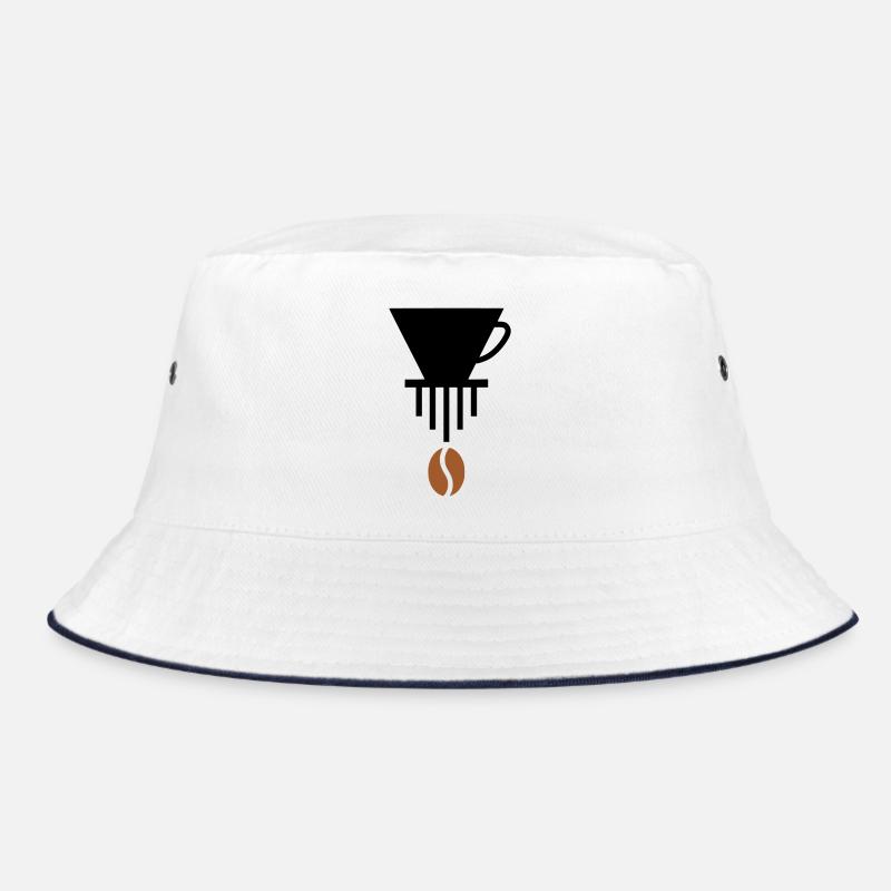 Pour-Over-Liebe: Minimalistisches Barista-Icon Bucket Hat