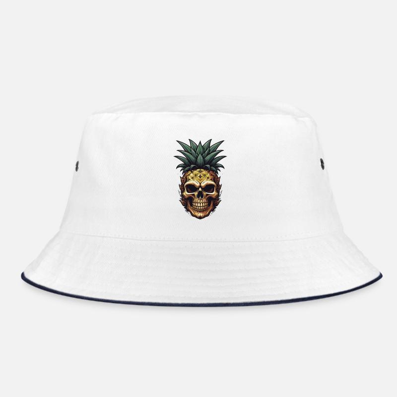 Tropischer Ananas-Schädel Bucket Hat