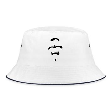 Fallschirm Diamant - Bucket Hat - Weiß/Navy - Vorne