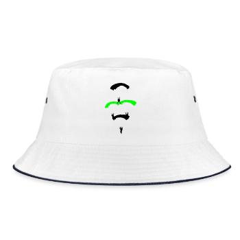 Fallschirm Diamant - Bucket Hat - Weiß/Navy - Vorne