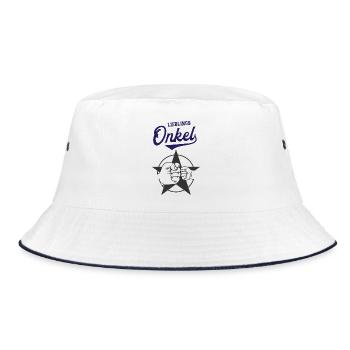 Lieblingsonkel Onkel Patenonkel Bruder Pate - Bucket Hat - Weiß/Navy - Vorne