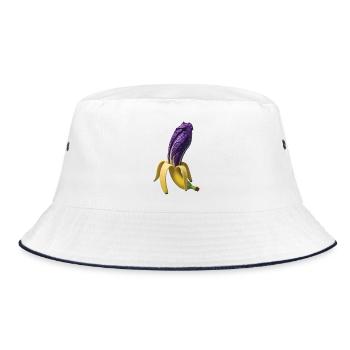 VELVET WITLOOF – Bellegique - Bucket Hat - Weiß/Navy - Vorne