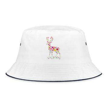 Deer Roe Deer - Bucket Hat - white/navy - Front