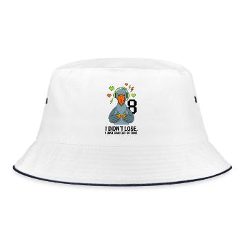I Didn't Lose 8. Geburtstag Schuhschnabel - Bucket Hat - Weiß/Navy - Vorne