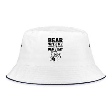 Hab Geduld mit mir, es ist Spieltag - Bucket Hat - Weiß/Navy - Vorne