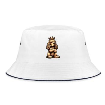 Cocker Spaniel Cocker Dog Cocker Spaniel Owner - Bucket Hat - white/navy - Front