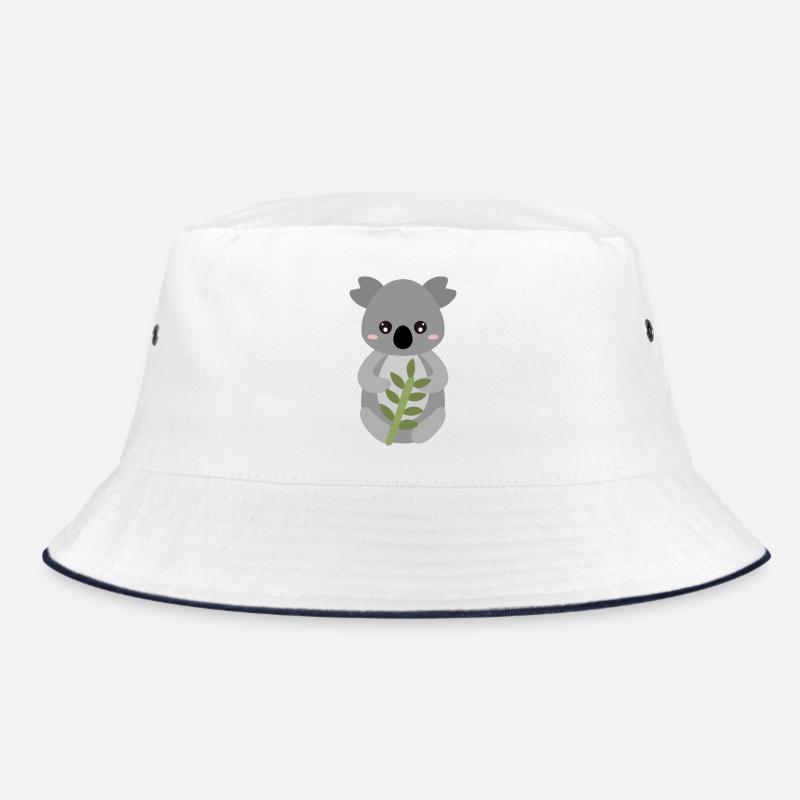Koala with Leaf Embrace Bucket Hat