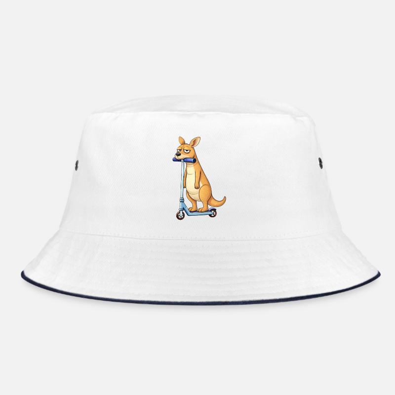 Süßes Känguru auf Roller einsam in Australien Bucket Hat