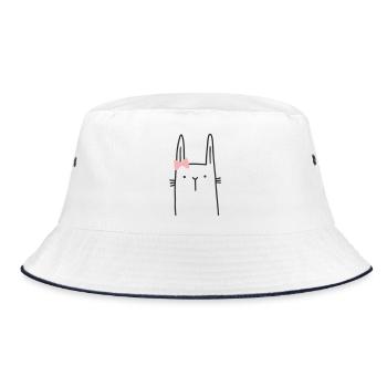 Bunny Girl Easter Bunny - Bucket Hat - white/navy - Front