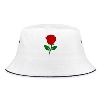 Rose rouge - Bob - blanc/marine - Devant