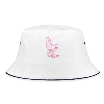 Windsurfing Vibes für Windsurf - Bucket Hat - Weiß/Navy - Vorne