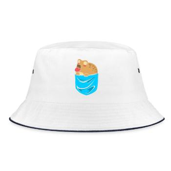 Desert Rain Frog Frosch - Bucket Hat - Weiß/Navy - Vorne
