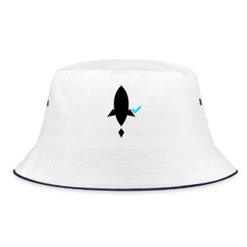 Ship it (after tests pass) – Developer CI/CD - Bucket Hat - Weiß/Navy - Vorne