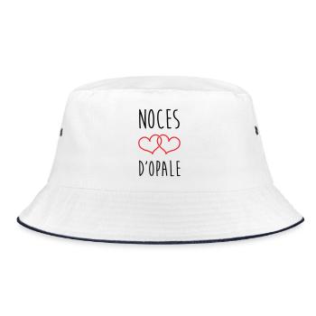Opal Wedding 21 Years of Love - Bucket Hat - white/navy - Front