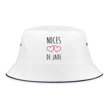 noces de jade 26 ans d'amour - Bob - blanc/marine - Devant